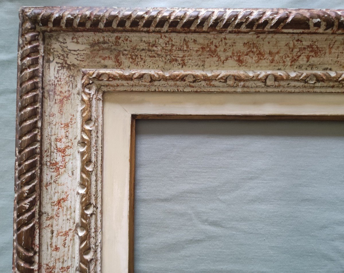 Montparnasse Frame 4f Patinated Wood Rebate 33 Cm X 24 Cm -photo-2