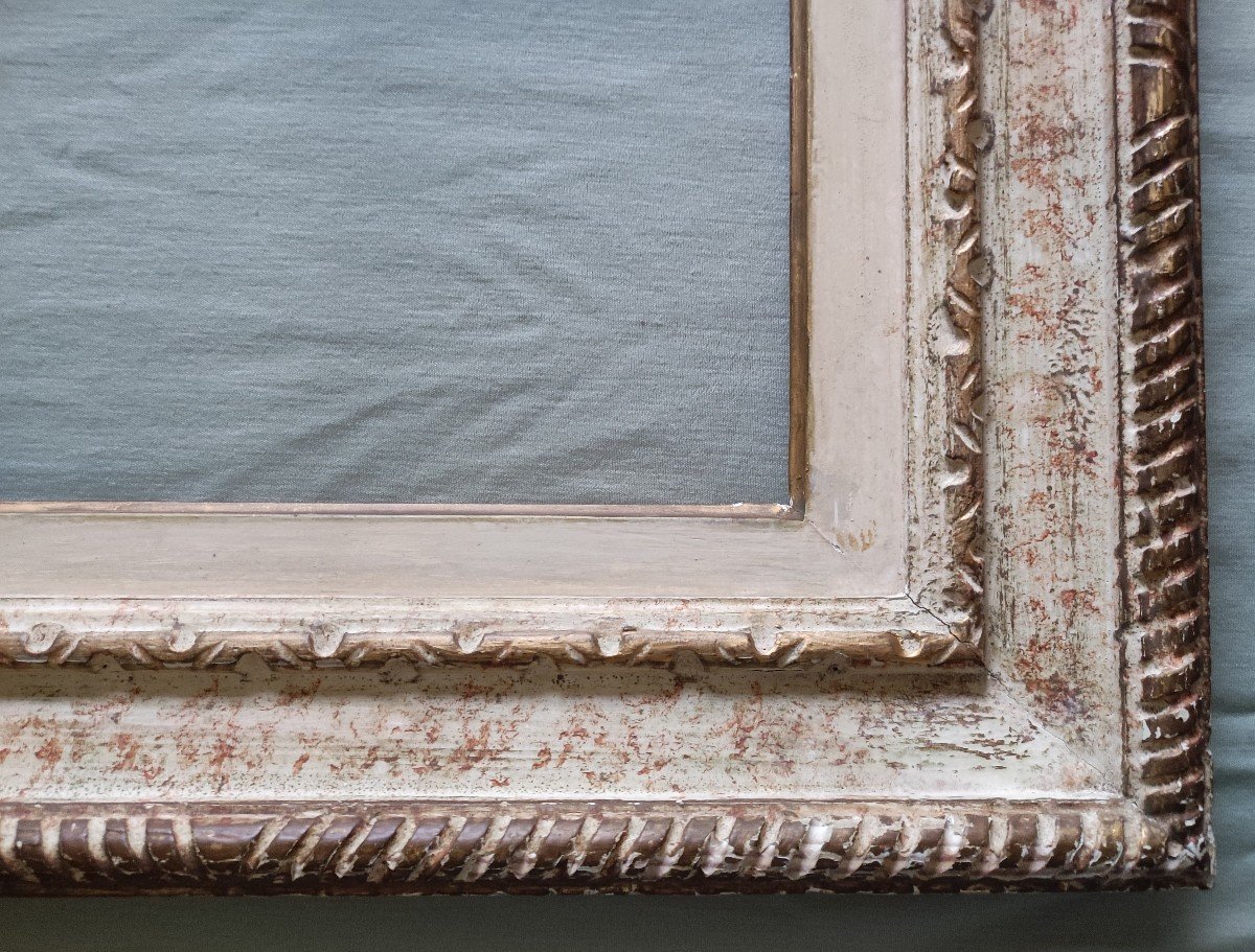 Montparnasse Frame 4f Patinated Wood Rebate 33 Cm X 24 Cm -photo-4