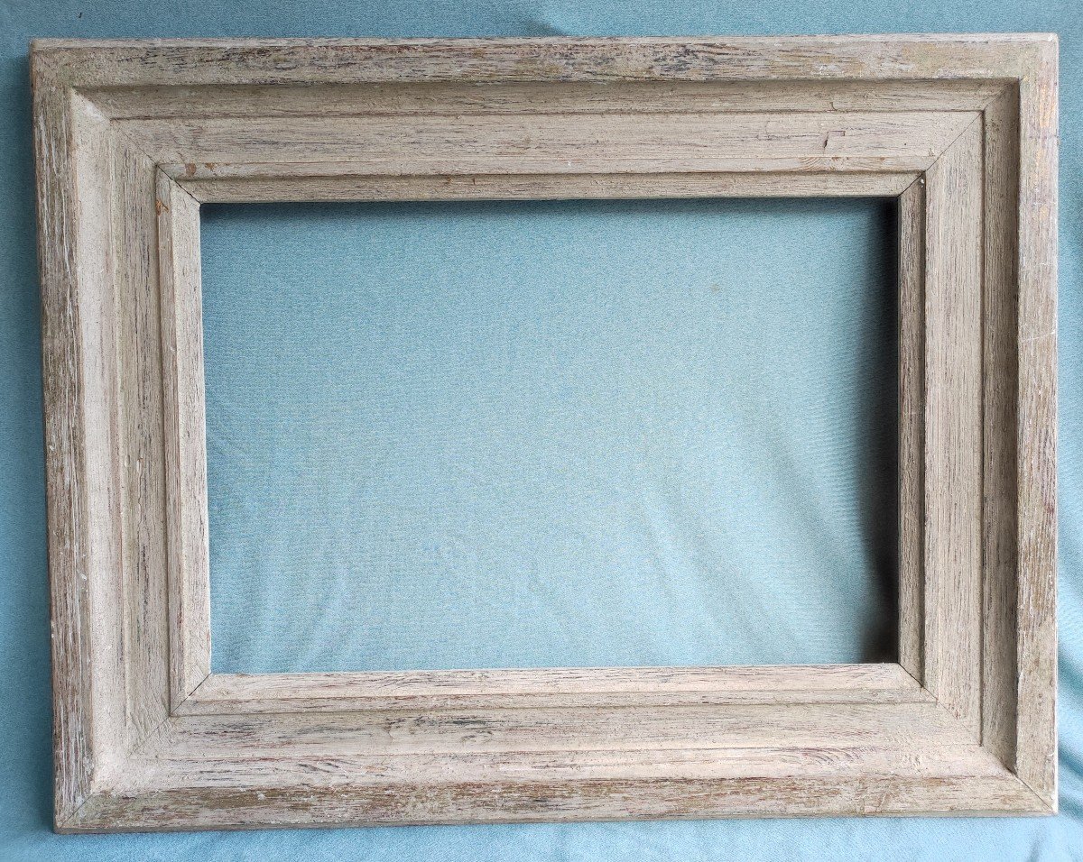 Old Patinated Wood Frame Rebate 46 Cm X 32 Cm -photo-6