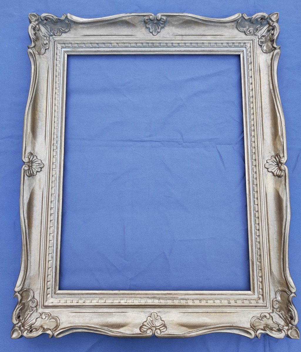 Montparnasse Frame 15f Rebate 65 Cm X 50 Cm Gilded Wood -photo-5