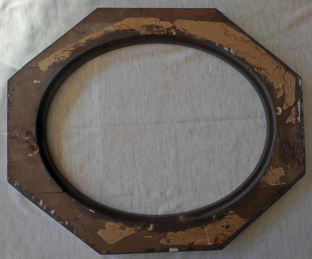 Art Deco Oval Rebate Frame 50 Cm X 39 Cm -photo-1