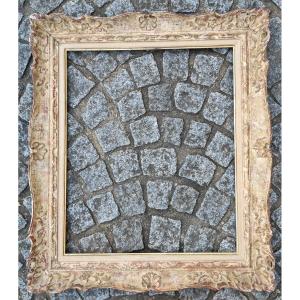 Montparnasse 15f Frame With Golden Patina Rebate 65 Cm X 54 Cm