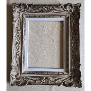 Montparnasse Frame Rabbet 24 Cm X 18 Cm Carved Patinated Wood 