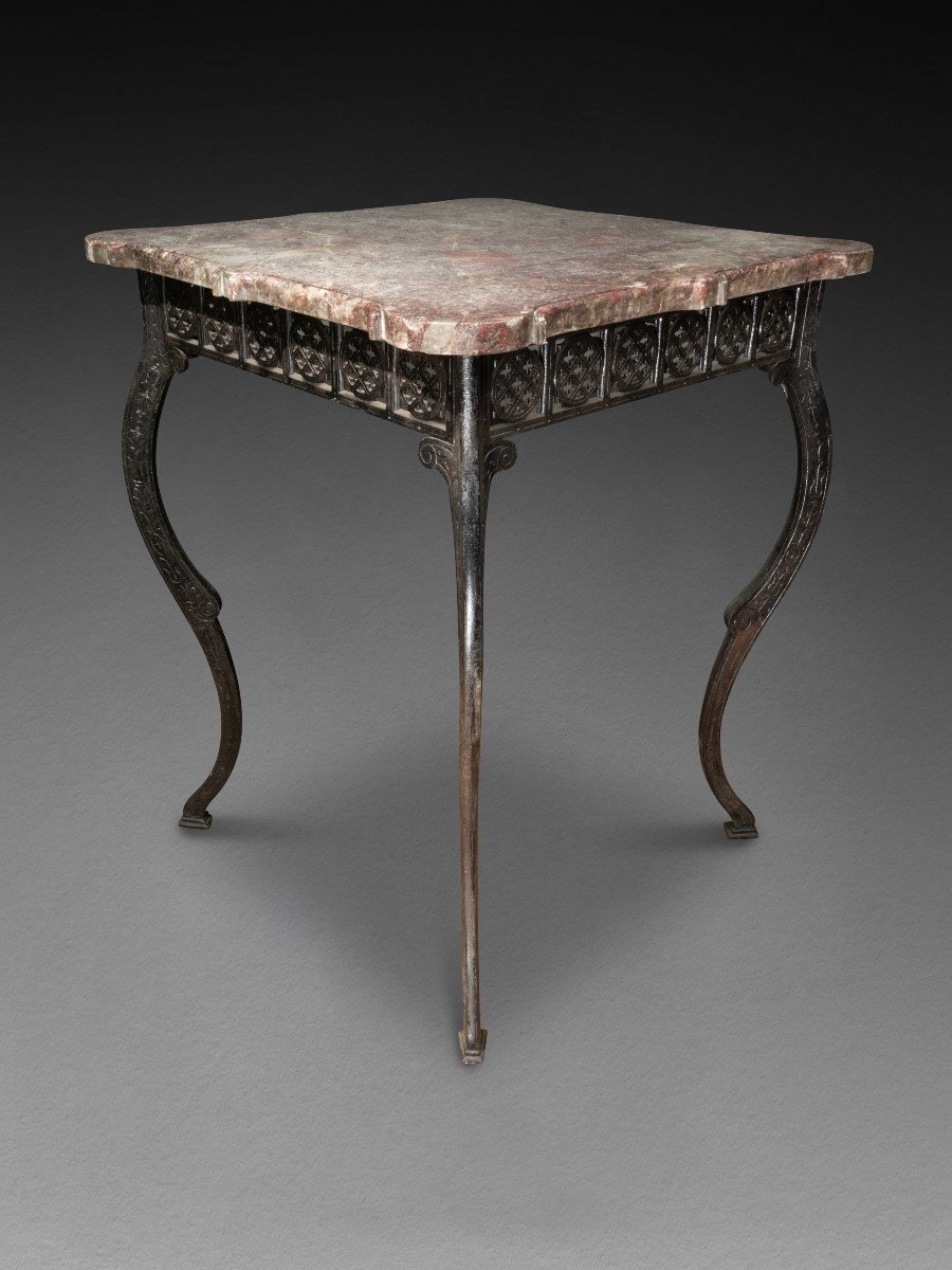 Neo-gothic Table – 19th Century-photo-3