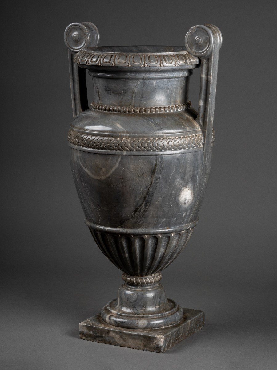 Vase In Bardiglio Reale - Neoclassical Period-photo-2