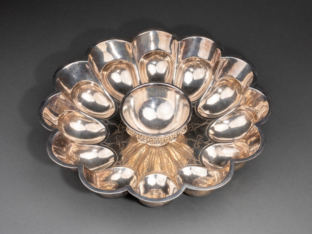 Hildesheim Treasure Platter Galvanic Copper Silver Plated Maison Christofle-photo-2