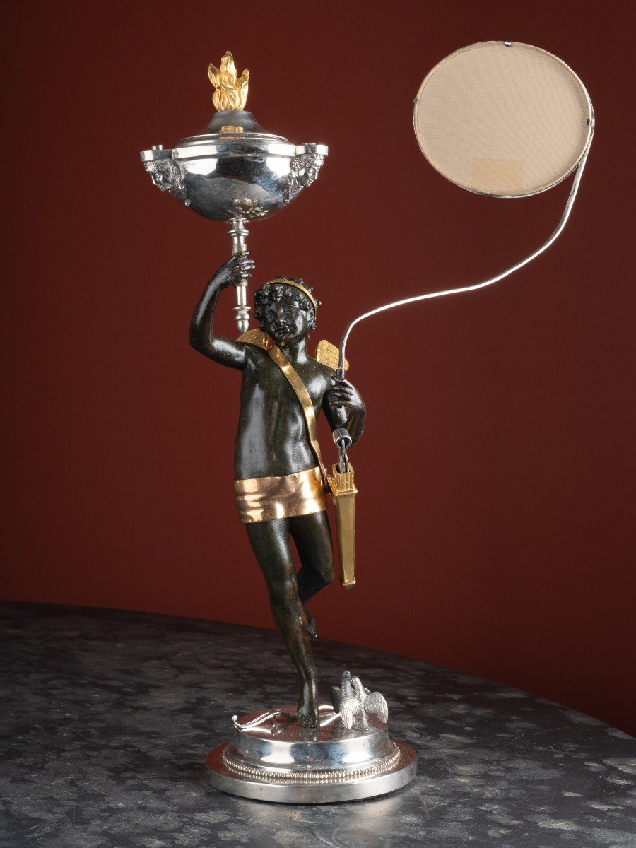 Oil Lamp With Young Eros By Filippo Pacetti