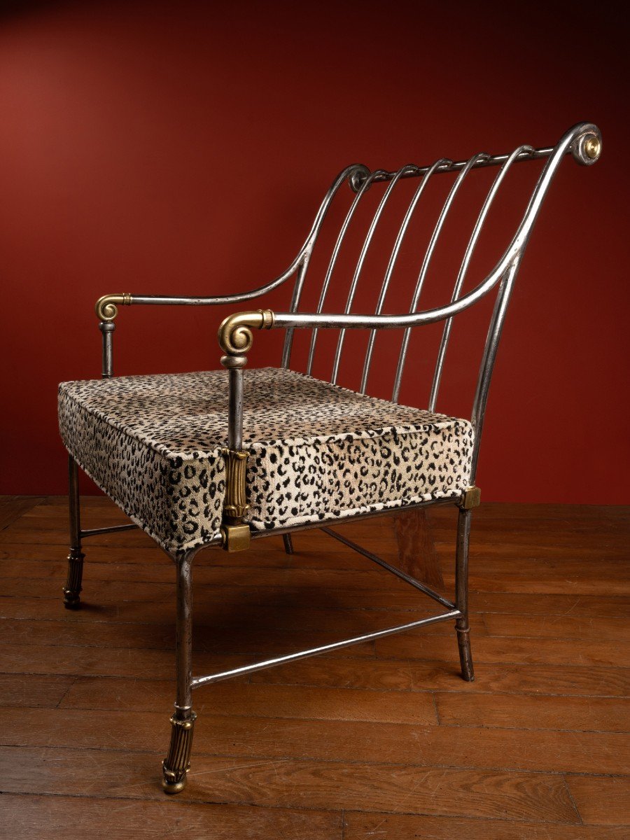 19th Century Steel Armchair-photo-2