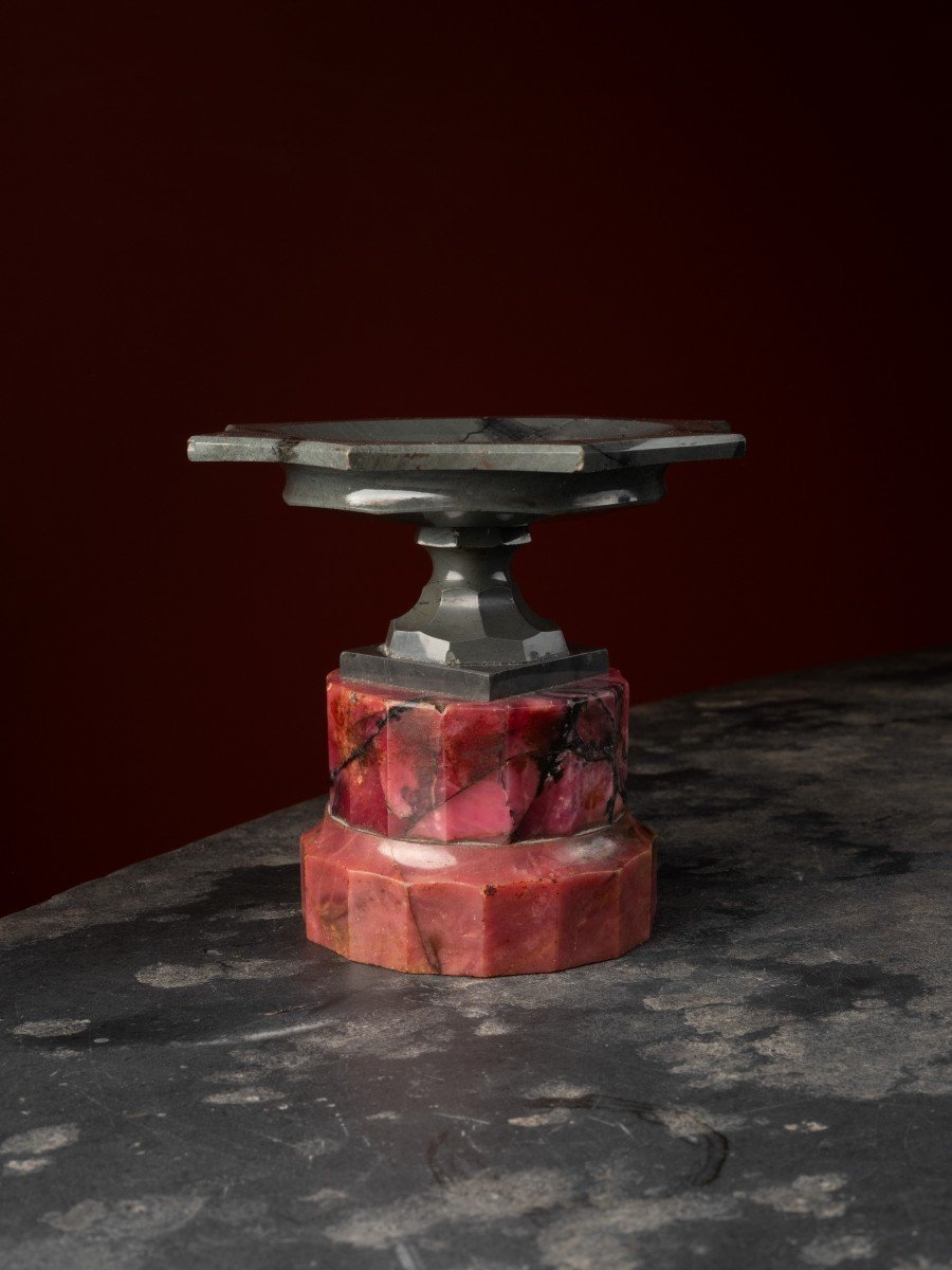 19th Century Tazza In Kalgan Jasper And Rhodonite-photo-2