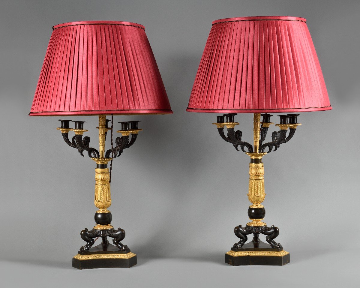 Pair Of Lamps - Restoration Period