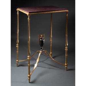 Porphyry And Gilt Bronze Table