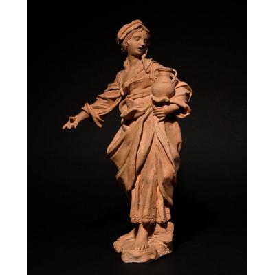  Terracotta Representing A Woman - 18th Century - Southern Italy