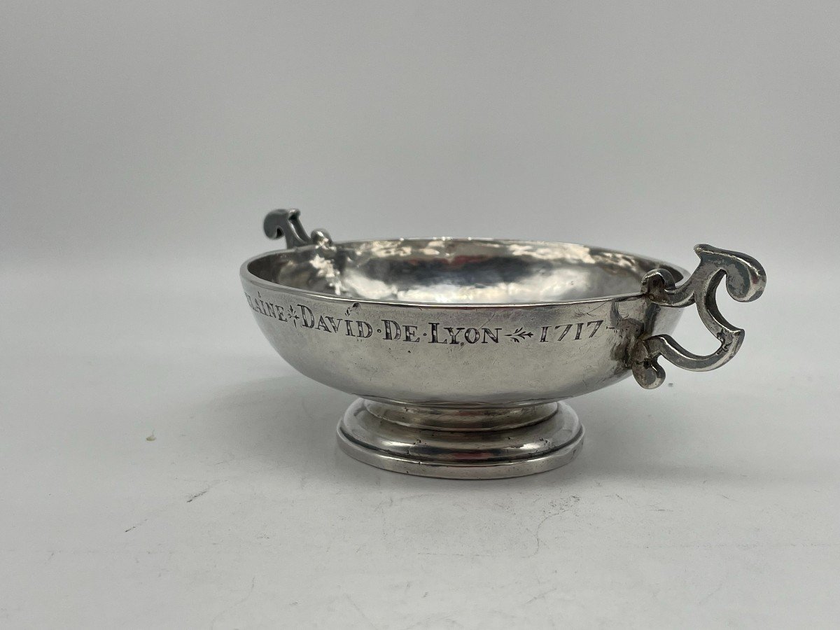 Coupe De Mariage En Argent XVIIIe 1717 Trevoux Gravures Patronymiques-photo-3