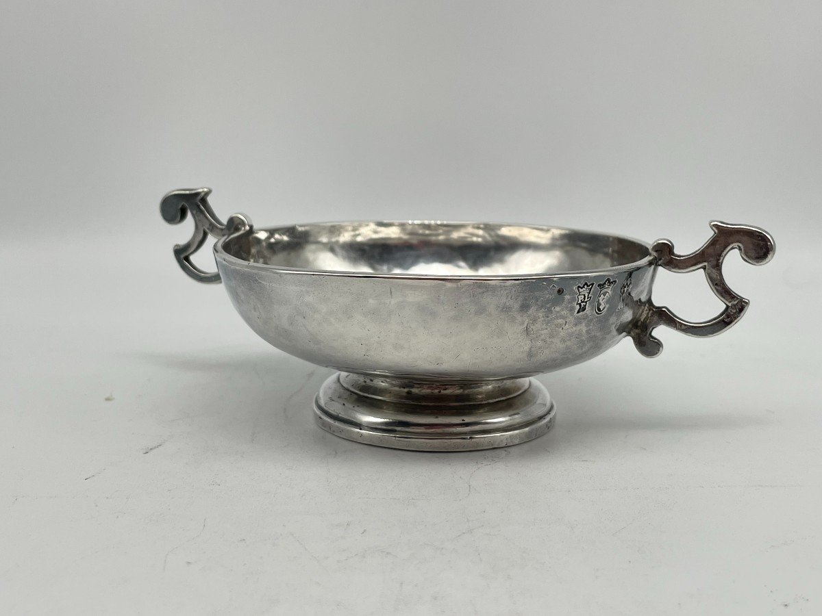 Coupe De Mariage En Argent XVIIIe 1717 Trevoux Gravures Patronymiques-photo-4