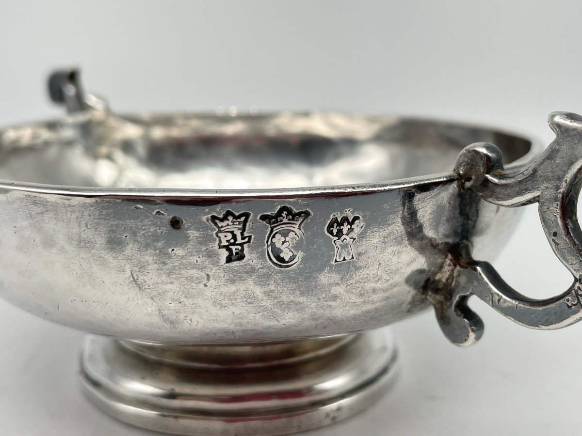 Coupe De Mariage En Argent XVIIIe 1717 Trevoux Gravures Patronymiques-photo-1