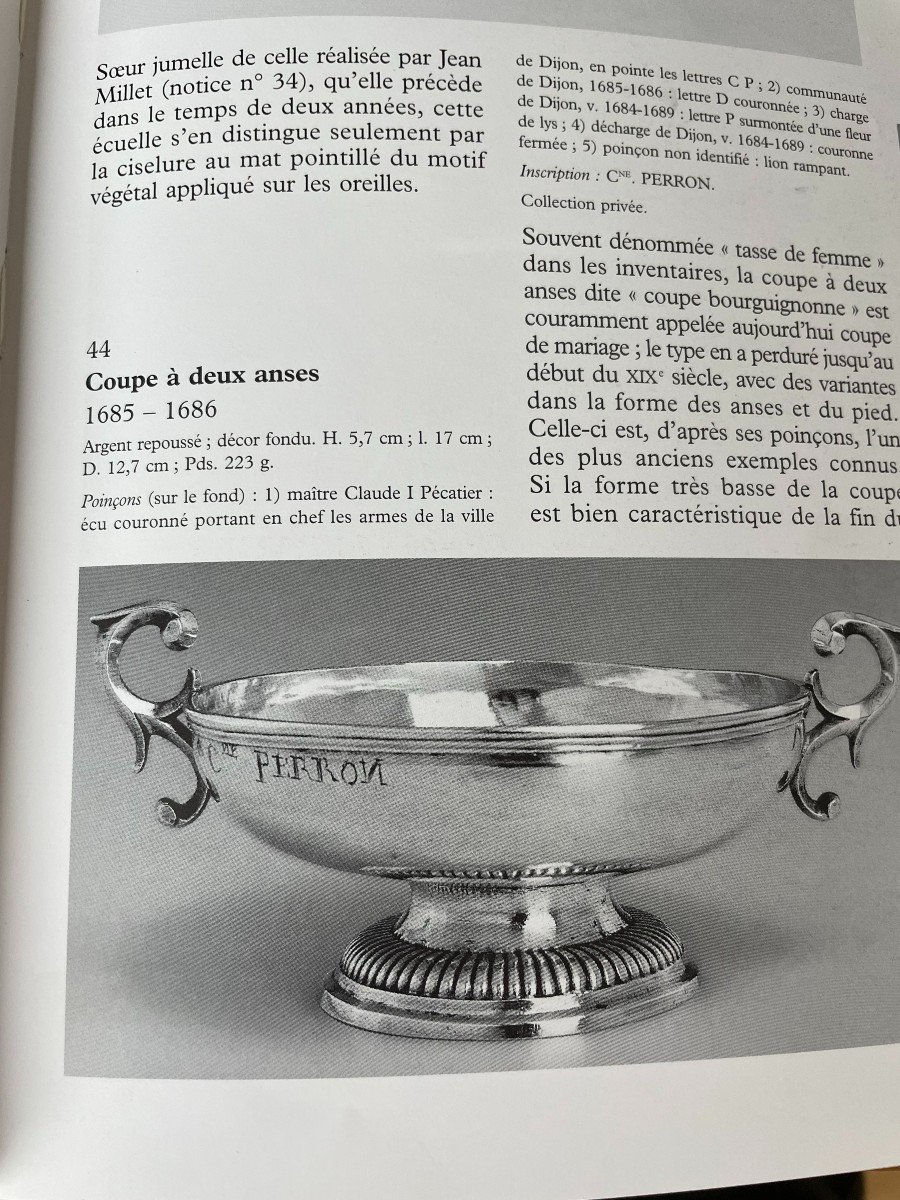 Coupe De Mariage En Argent 17eme Dijon 1683 -photo-4