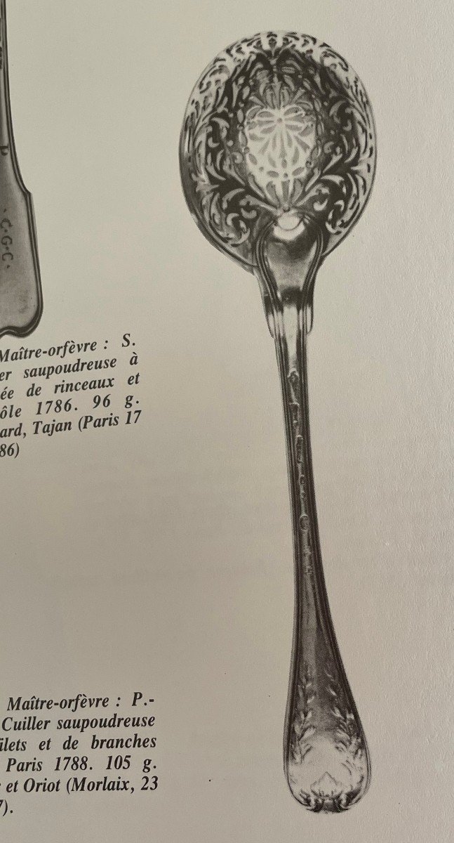 18th Century Silver Olive Spoon-photo-4