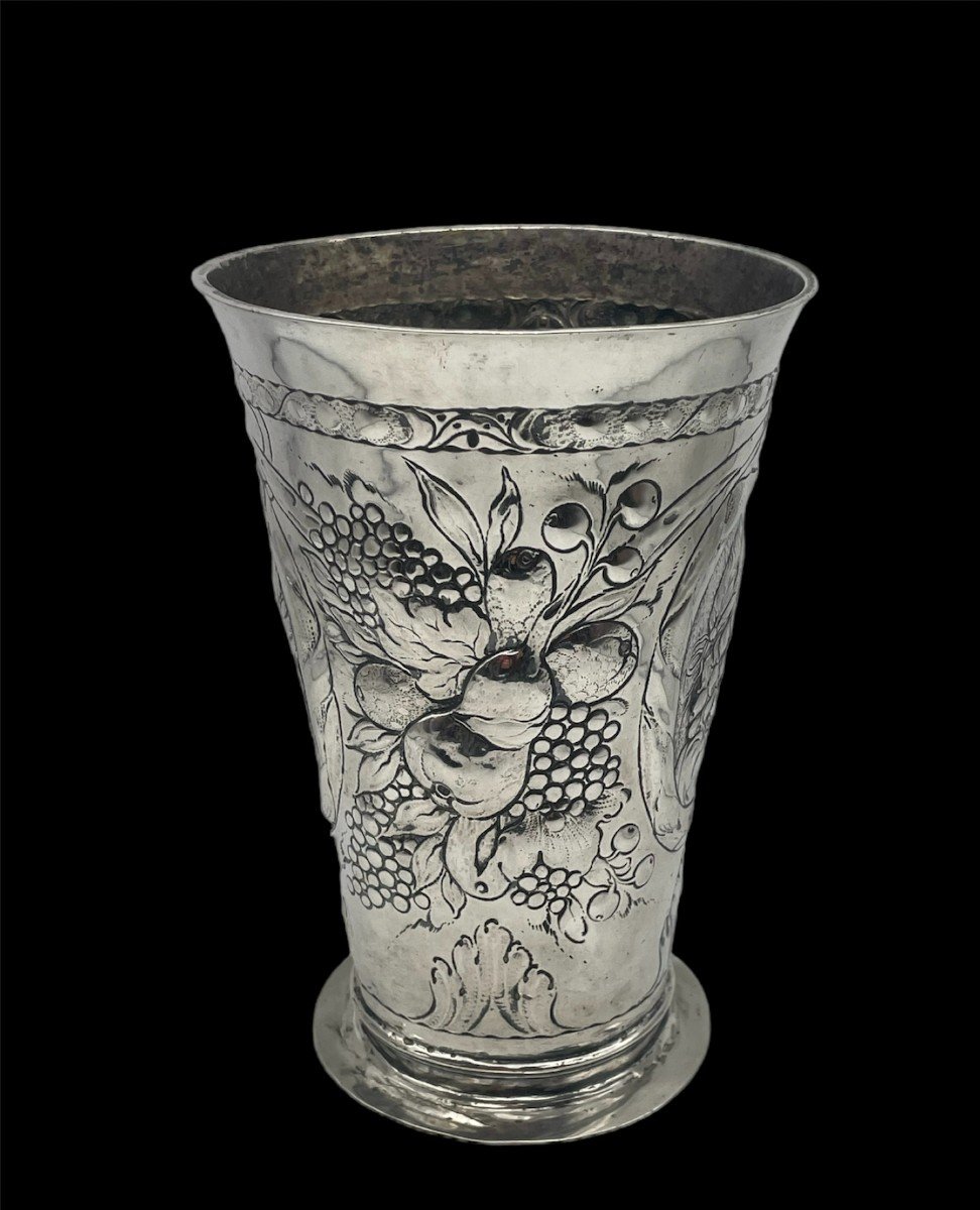 Danzig 1660 Silver Goblet 17th-photo-4