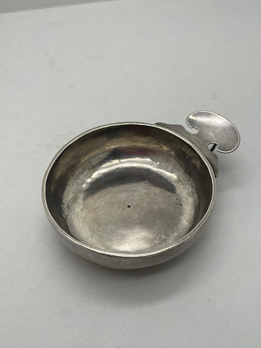 18th Century Silver Winetaster Morlaix 1754 -photo-4