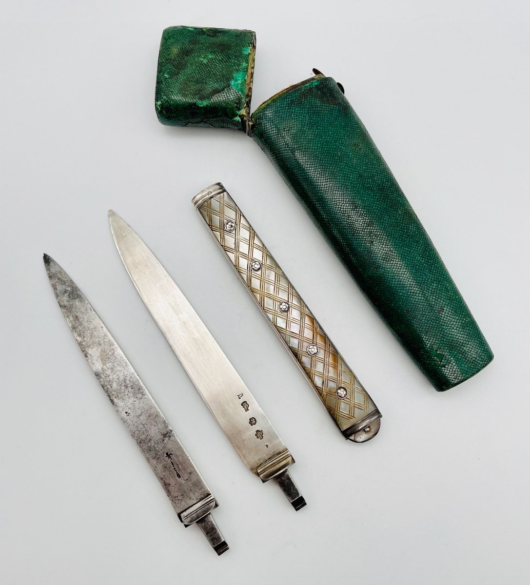 XVIIIth System Knife In Silver 1773-photo-2