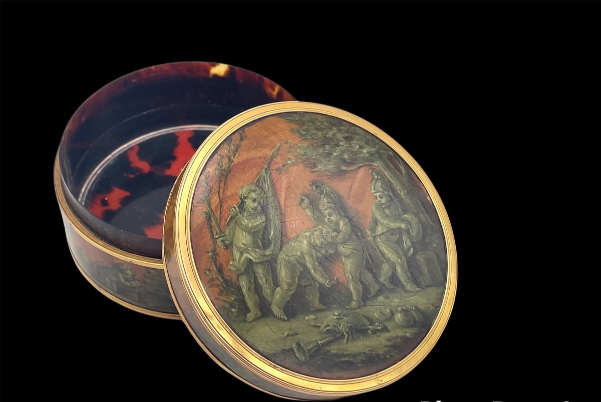 Snuffbox / Box XVIIIth Gold And Martin Varnish-photo-3