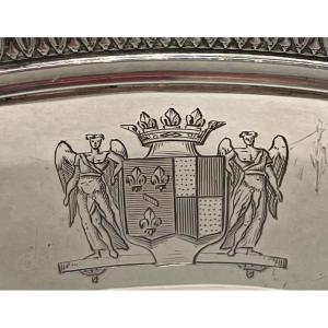 Plat Empire En Argent Blason Famille Bourbon 