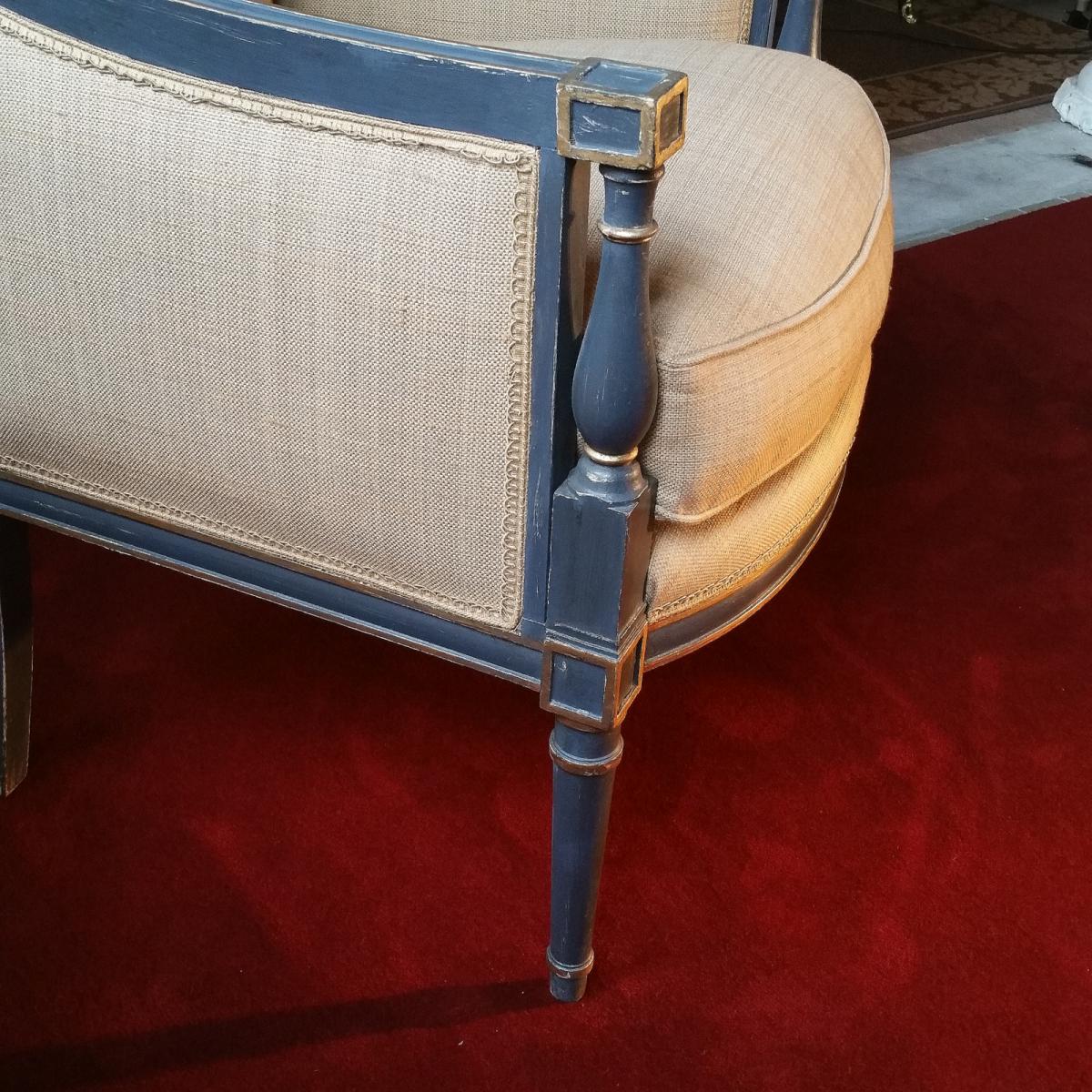 Bergère Laquée De Style Directoire-photo-2