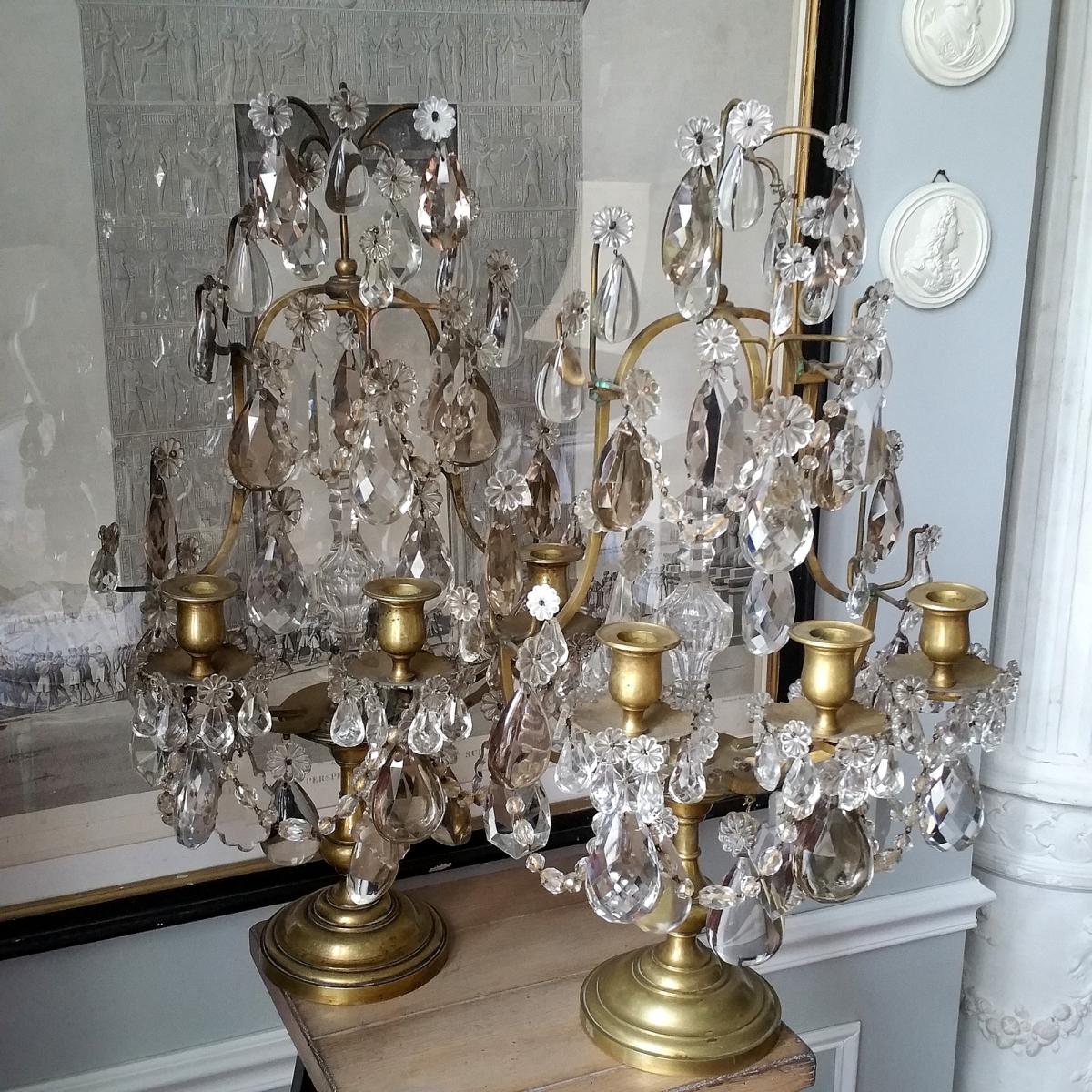 Paire De Girandoles. Epoque XIXème-photo-2