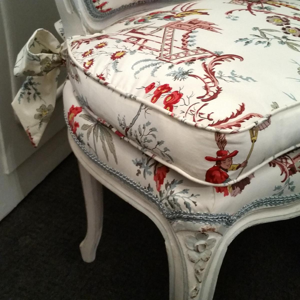 Paire De Chaises Style Louis XV-photo-3