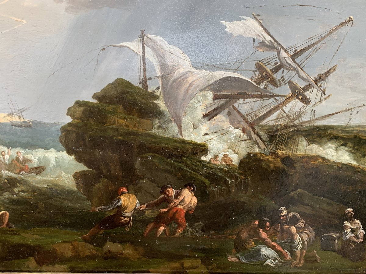 Claude Joseph Vernet 1714-1789 (suiveur De) Circa 1780-photo-3