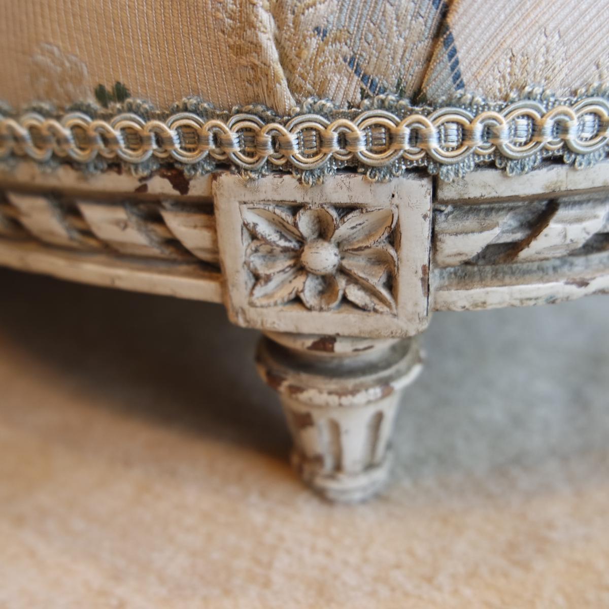 Tabouret De Pied XIXème Style Louis XVI-photo-2