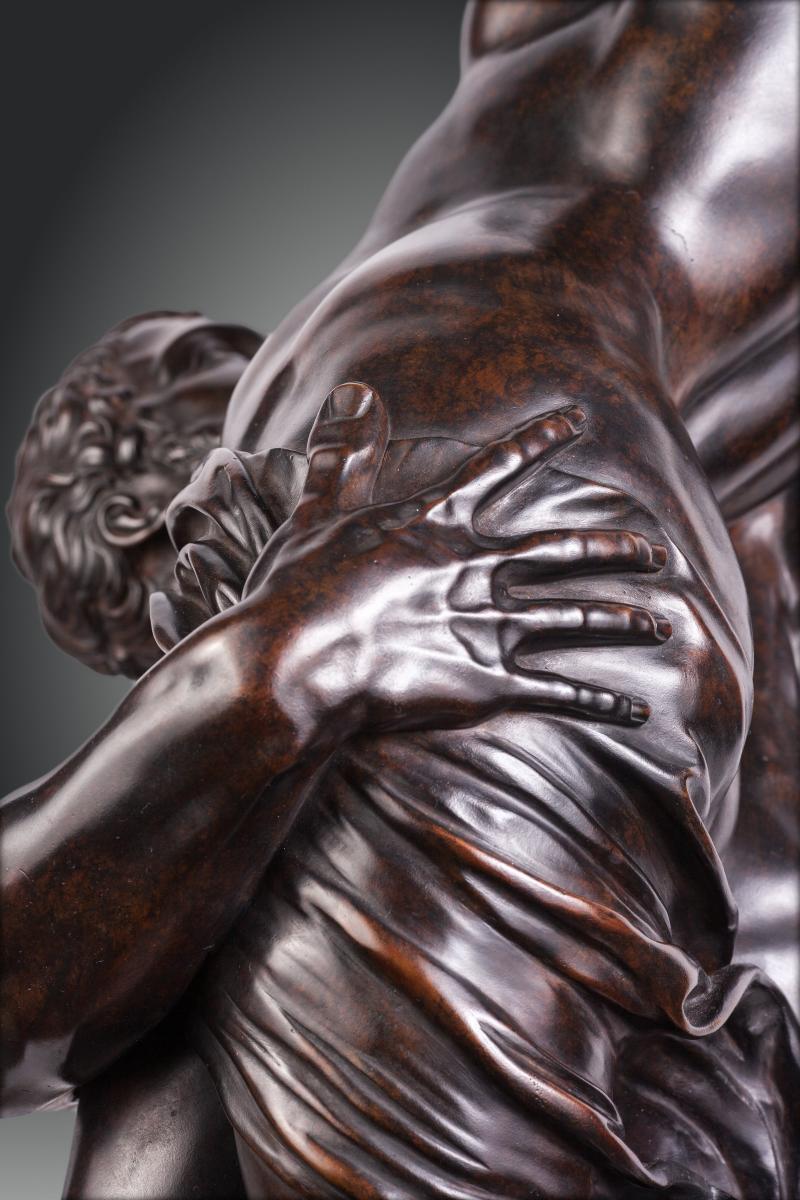 "L'enlèvement des Sabines" Grand bronze (H 120 cm) vers 1830-photo-1