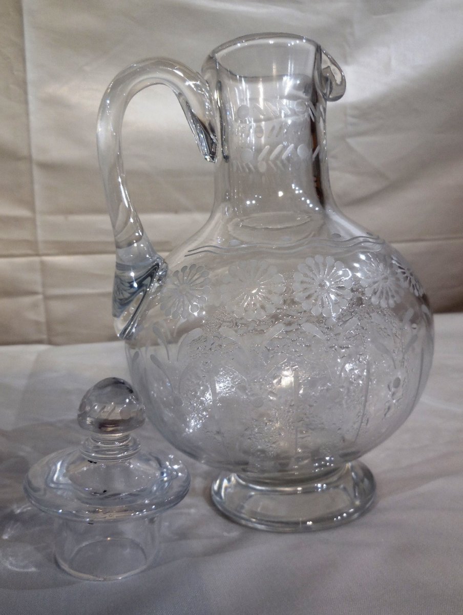 Etched Glass Carafe-photo-4