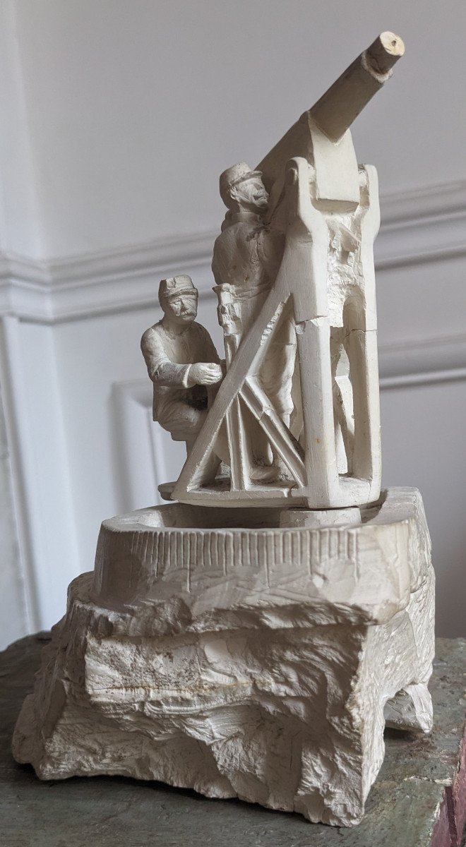 Two Original Plaster Sculptures Of Ww1 Soldiers, Hibruit, 1916-photo-4