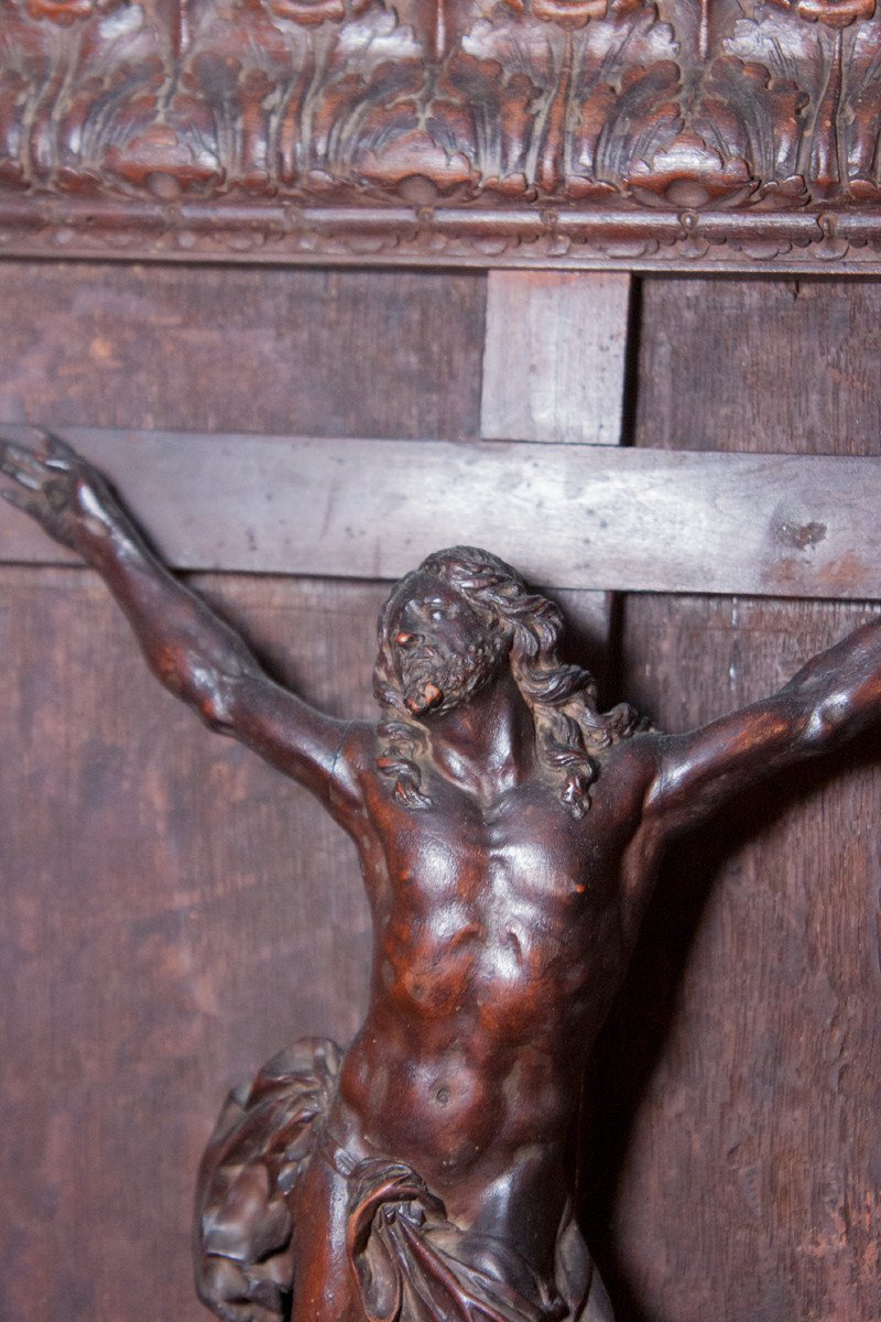 Christ And Mary Magdalene, Framed Group In Saint Lucie Wood, School Of Nancy Around 1700 -photo-4