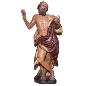 Statuette de St Jérôme en albâtre polychrome, vers 1600