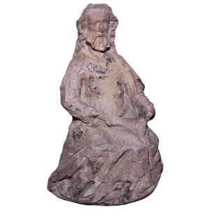 Prophète assis en calcaire du XIVe siècle