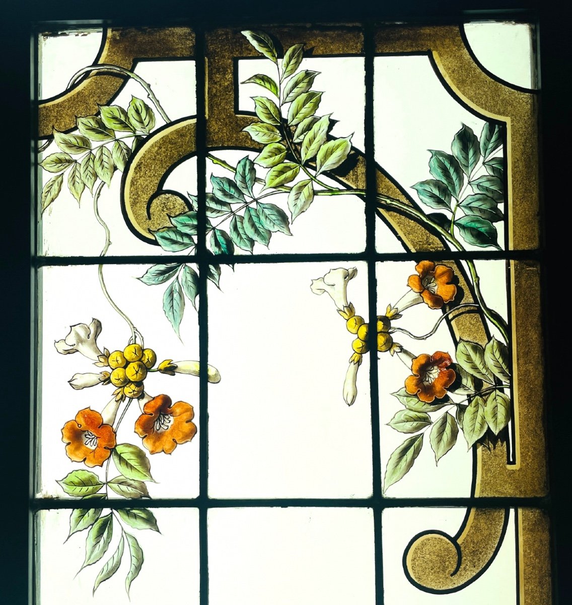 Stained Glass Windows With Flowers And Birds-photo-3