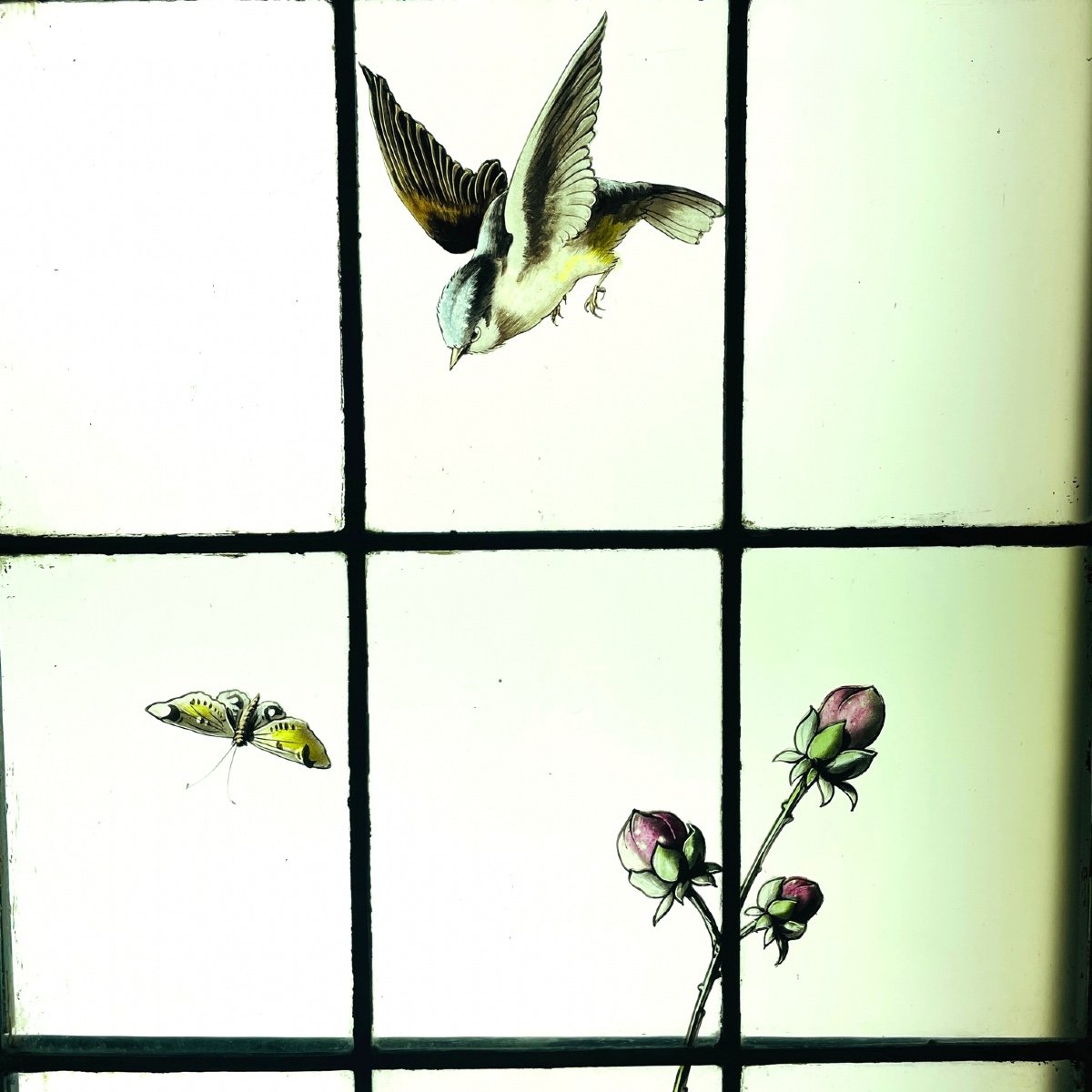 Stained Glass Windows With Flowers And Birds-photo-4