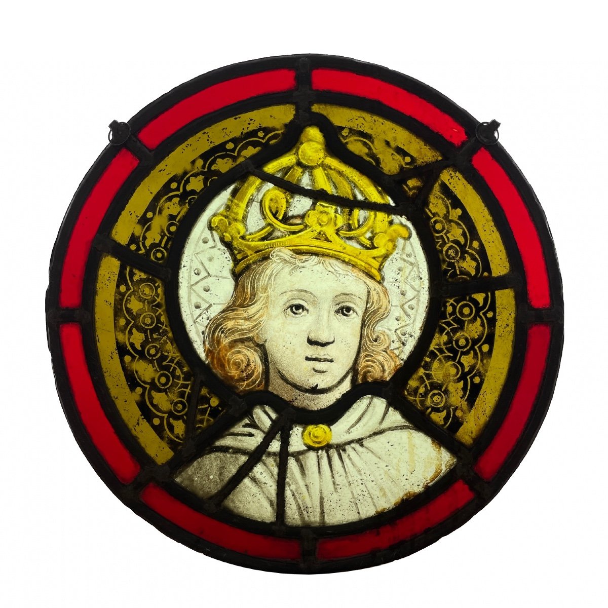 Stained Glass Medallion To The King