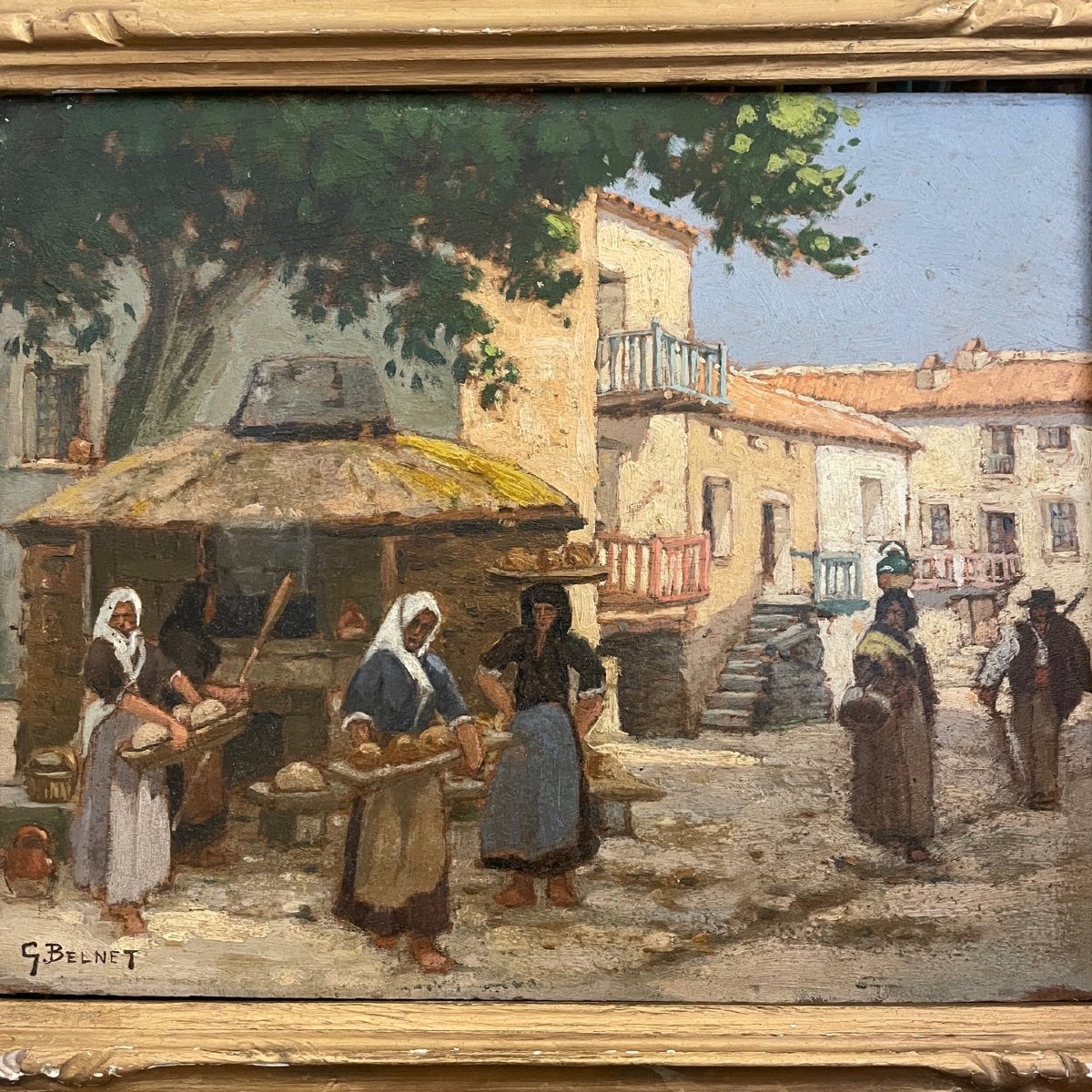 Le Village Corse Oil Signed Belnet-photo-2