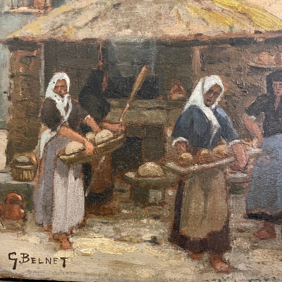 Le Village Corse Oil Signed Belnet-photo-3