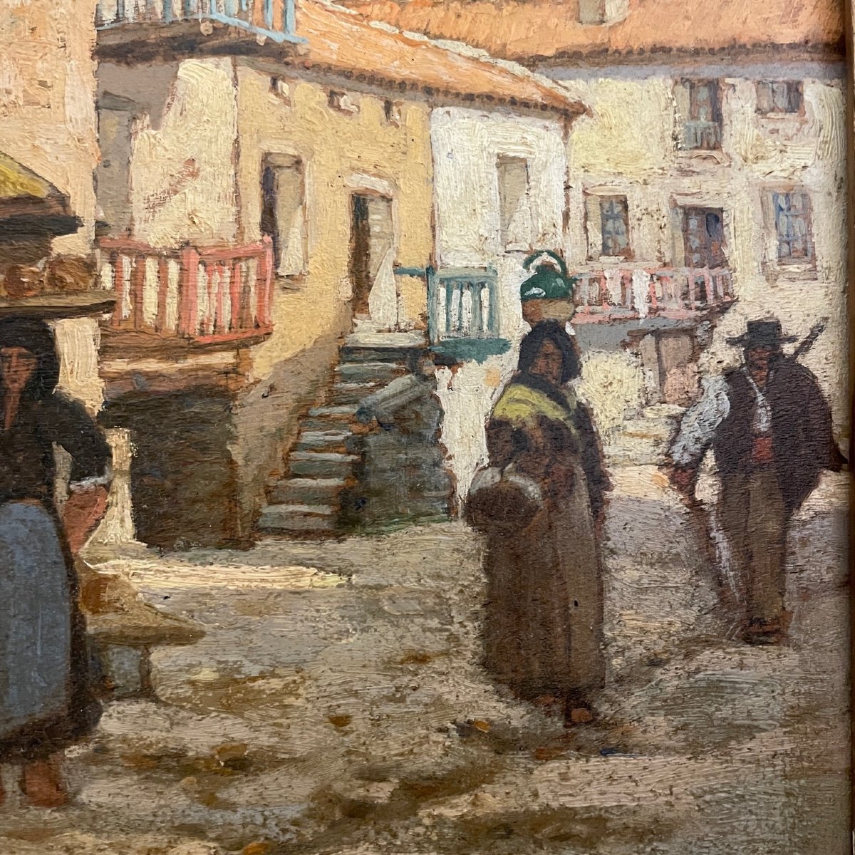 Le Village Corse Oil Signed Belnet-photo-4