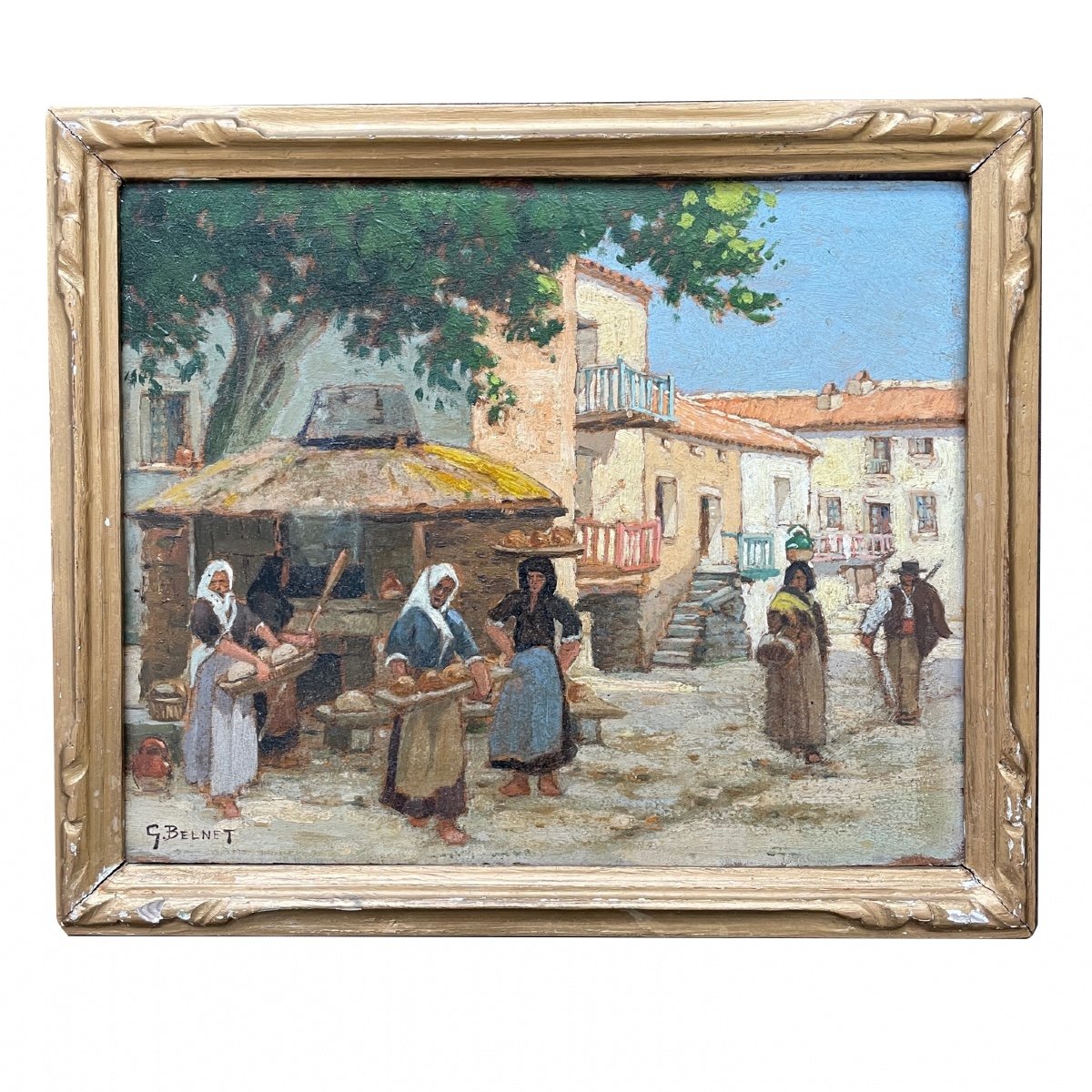 Le Village Corse Oil Signed Belnet