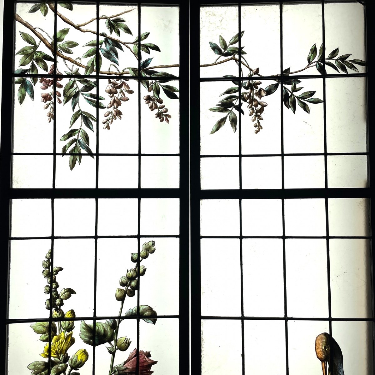 Stained Glass Window With Waders Signed Gesta-photo-2