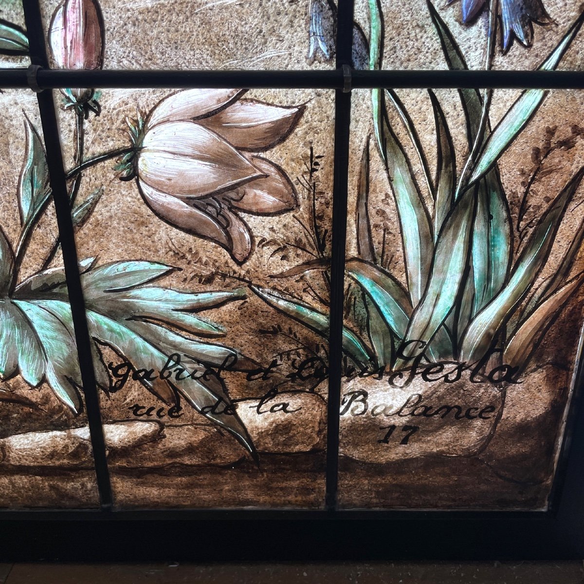 Stained Glass Window With Waders Signed Gesta-photo-1