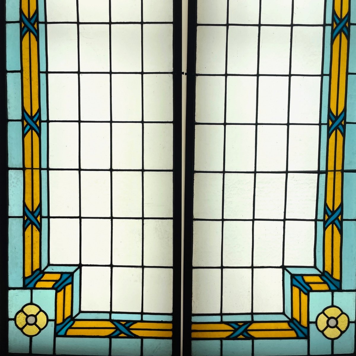 Stained Glass Window With Flower Garlands-photo-3