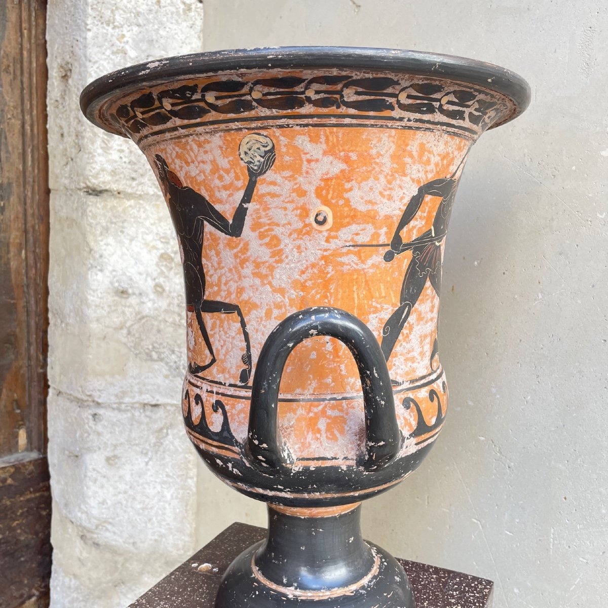 Large Greek Crater Vase-photo-3