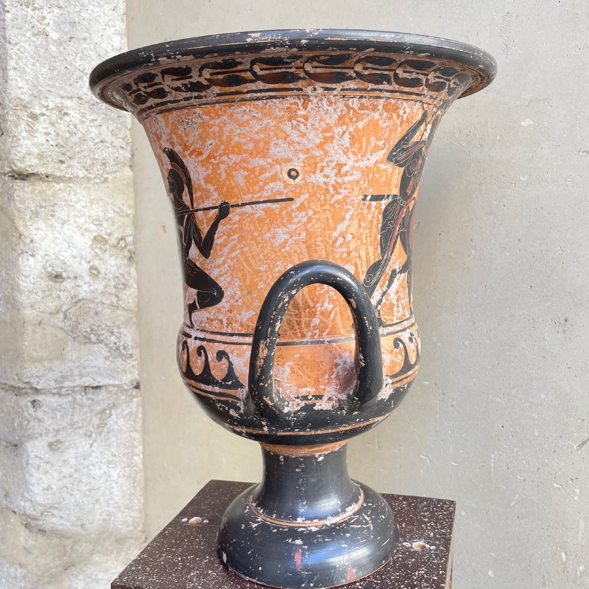 Large Greek Crater Vase-photo-2