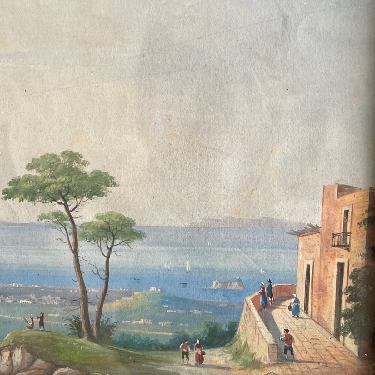 Neapolitan Gouache Bay Of Naples-photo-4